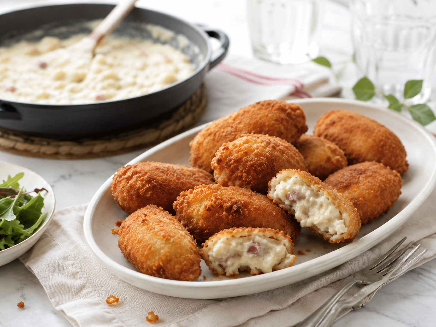 Croquetas de pollo y jamón