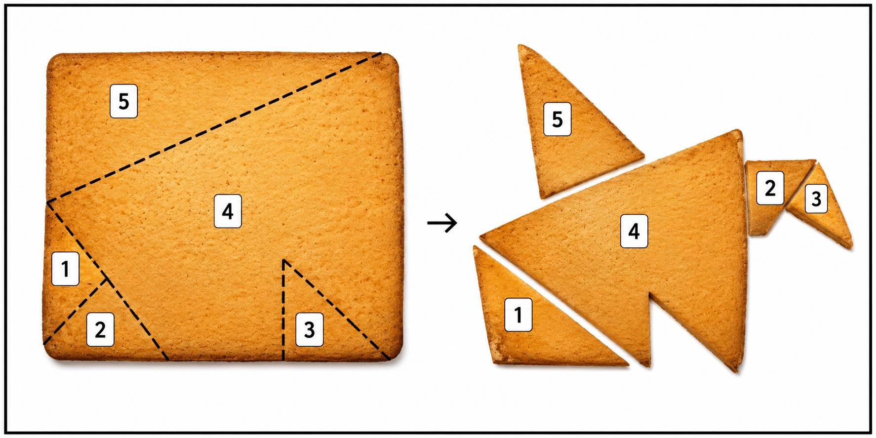 Tarta de la bruja, los recortes Tarta de la bruja, los recortes
