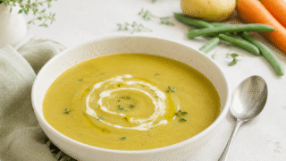 Puré de zanahoria, patata y judías verdes