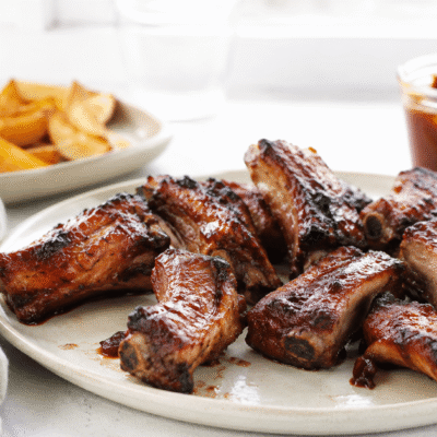 Costillas de cerdo Ibérico con salsa barbacoa