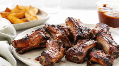 Costillas de cerdo Ibérico con salsa barbacoa