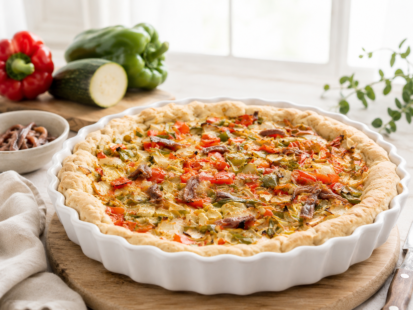 Coca de verduras