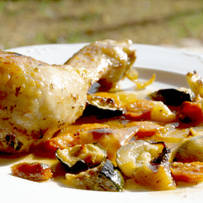 Muslitos de pollo al vapor, macerados en adobo de hierbas