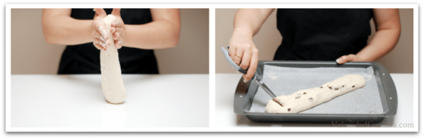 Ayúdate de una tijera, para dar cortes profundos en la masa y dar forma de espiga Ayúdate de una tijera, para dar cortes profundos en la masa y dar forma de espiga