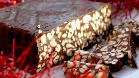 Turrón de chocolate con krispies