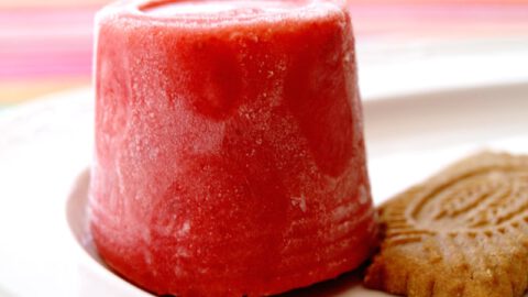 Helado de sorbete de sandía