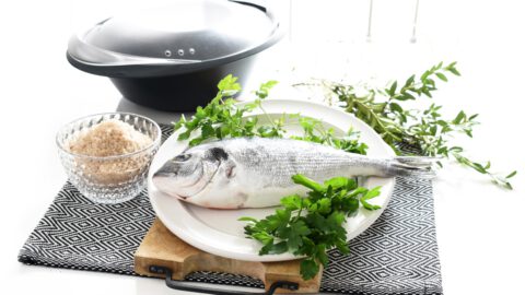 Dorada a la sal, antes de cocinar