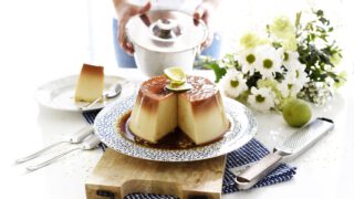 Flan de coco y lima