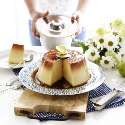 Flan de coco y lima