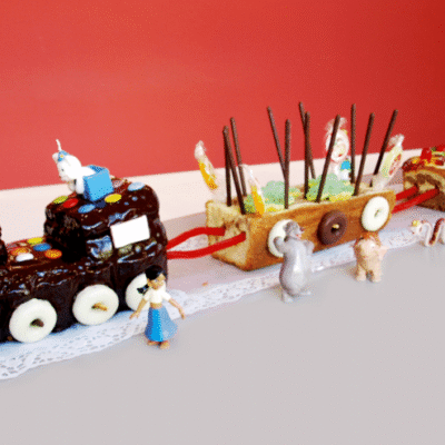 Tarta tren para un cumpleaños especial