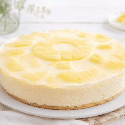 Tarta semifría de piña