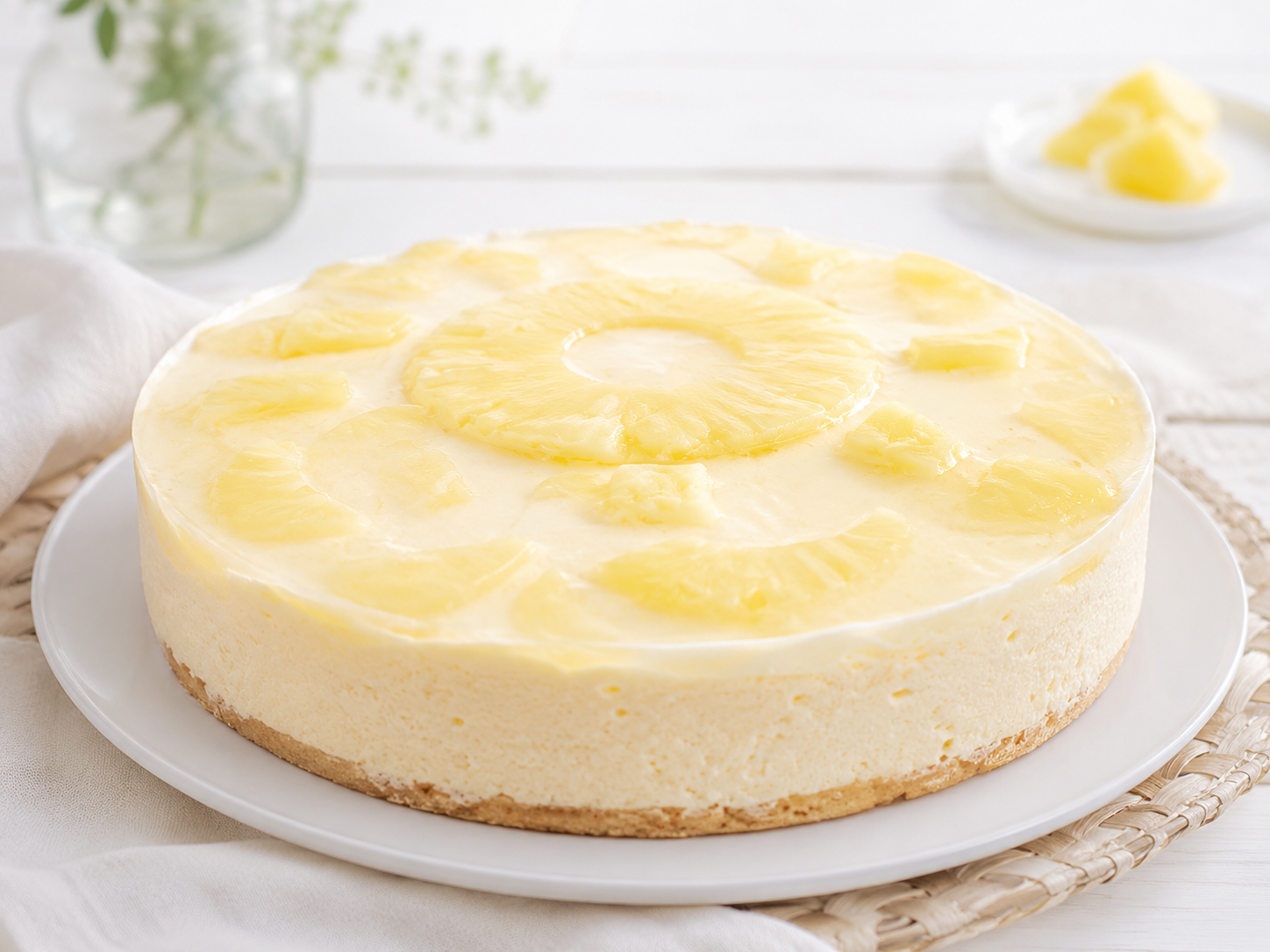 Tarta semifría de piña