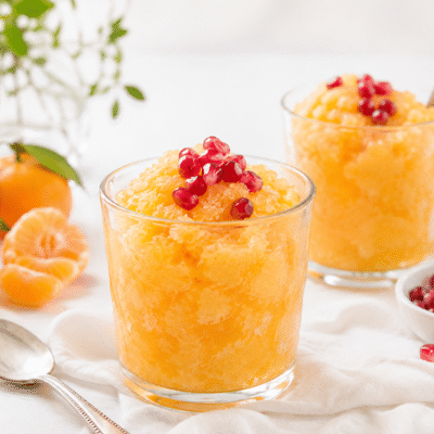 Sorbete de mandarinas