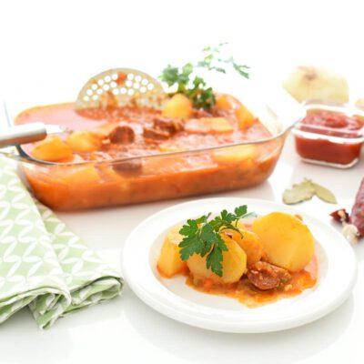 Patatas guisadas con chorizo en Thermomix®