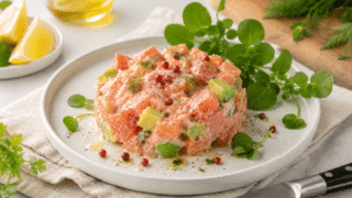 Tartar de salmón
