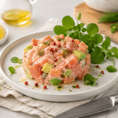 Tartar de salmón