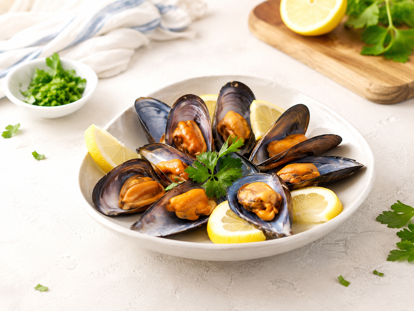 Mejillones al vapor
