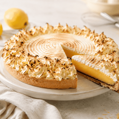 Tarta de limón con merengue