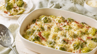 Coles de bruselas gratinadas en el horno
