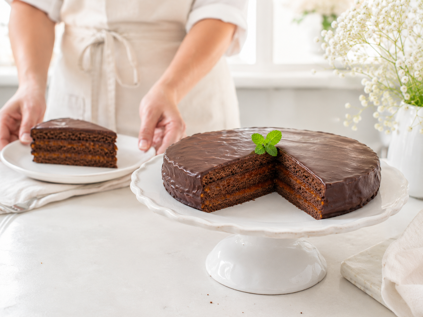 Tarta Sacher sin gluten