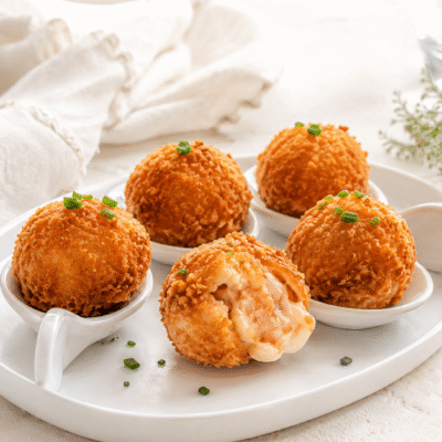Croquetas de langostinos y salmón