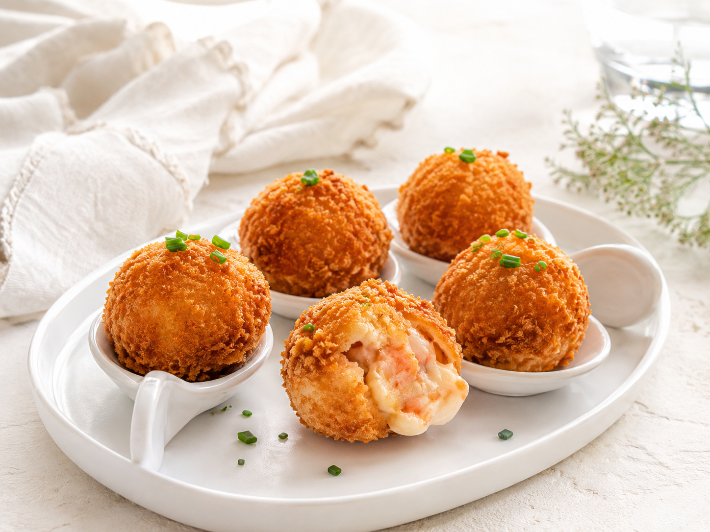 Croquetas de langostinos y salmón