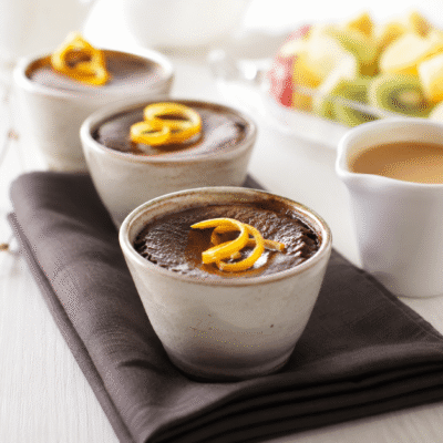Fondant de chocolate negro y café Arábica