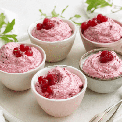Espuma de frutos del bosque