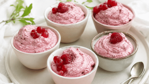 Espuma de frutos del bosque