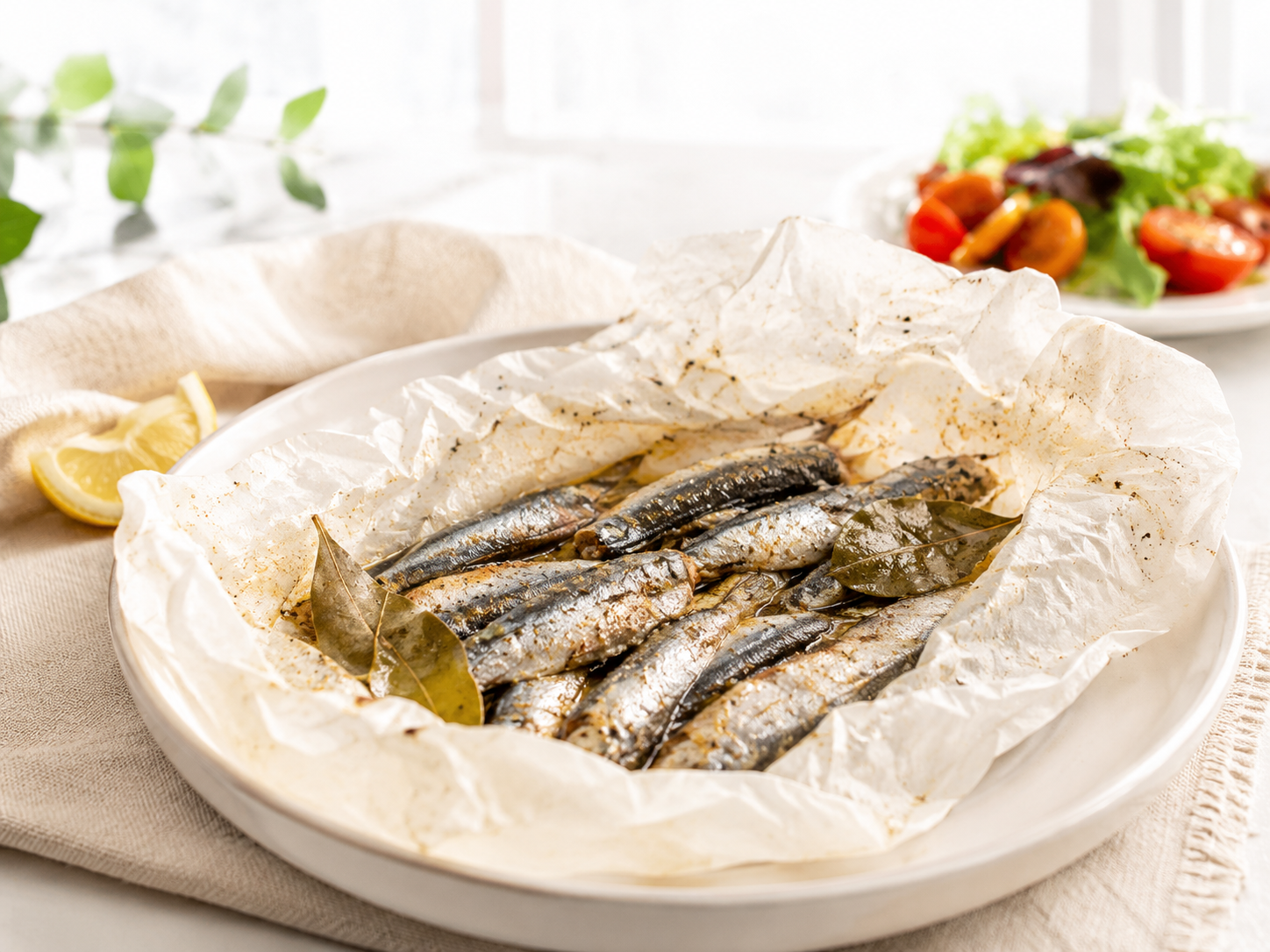 Sardinas en papillote