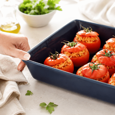Tomates rellenos de arroz
