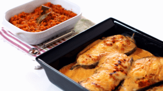 Berenjenas rellenas de salsa Boloñesa