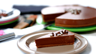 Tarta cuajada de chocolate