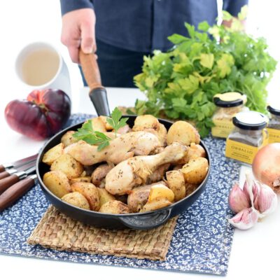 Pollo con patatas al estilo cajún, absolutamente deliciosas!