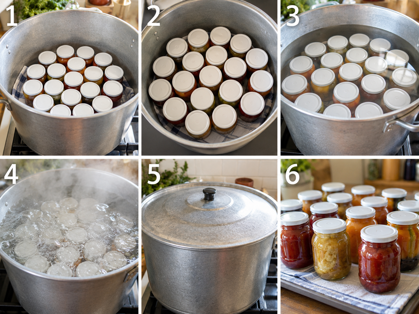 Cocina los botes para esterilizarlos