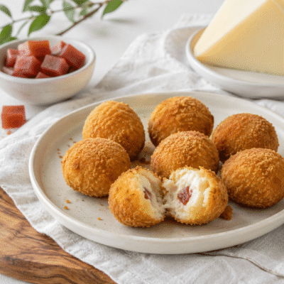 Croquetas dulces de Tetilla y membrillo