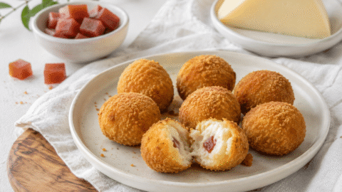 Croquetas dulces de Tetilla y membrillo
