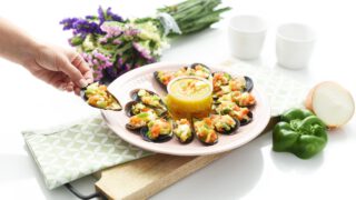 Mejillones al vapor con salsa vinagreta