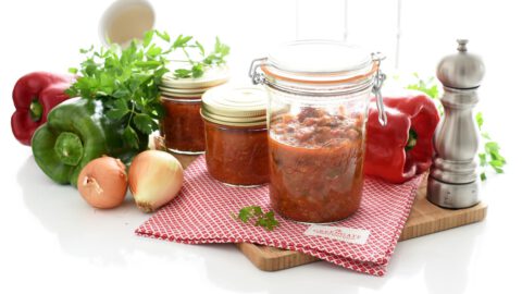 Pisto de verduras para envasar