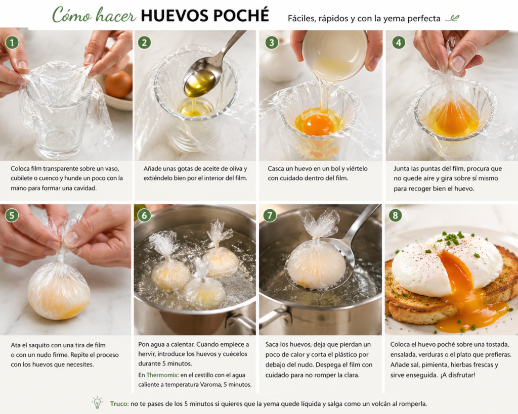 Huevos poché fáciles, paso a paso Huevos poché fáciles, paso a paso