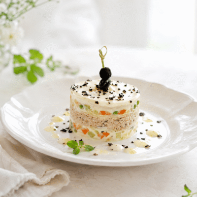 Pastel de ensaladilla y Bimbo Buenísimoooo