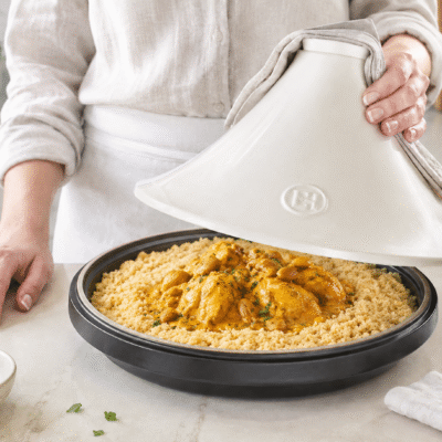 Pollo marinado con cuscús de dátiles