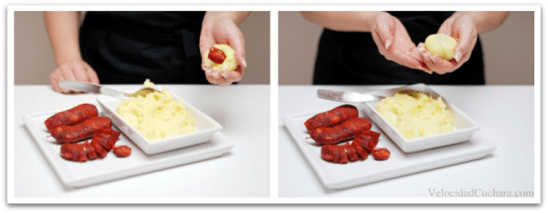 Empápate las manos en aceite y da forma a las croquetas Empápate las manos en aceite y da forma a las croquetas