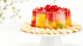 Corona de frutas con agar-agar
