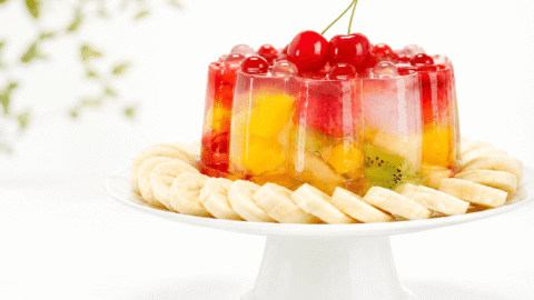 Corona de frutas con agar-agar