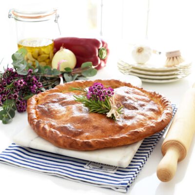 Empanada de bacalao y pasas con Thermomix®