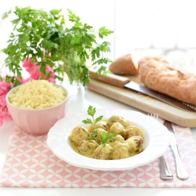 Albóndigas al curry con cucús en Thermomix®