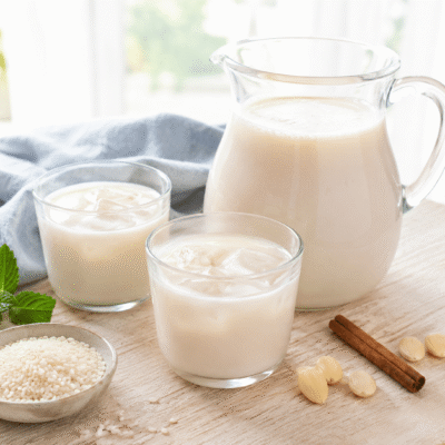Horchata de arroz refrescante