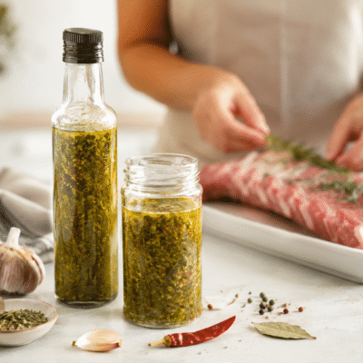 Salsa chimichurri para carnes a la brasa