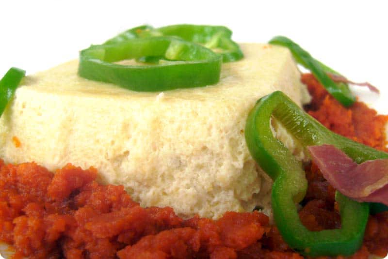Flan de calabacín al varoma con zanahoria confitada